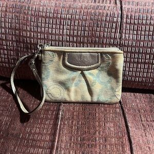 Coach Light Blue Wristlet